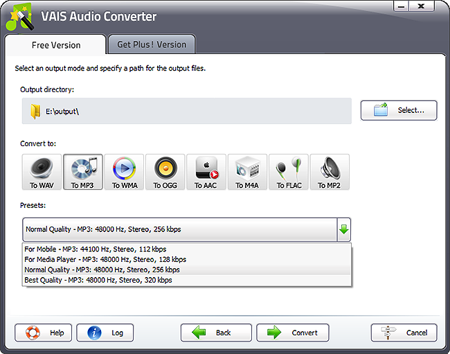 Specify Output Settings