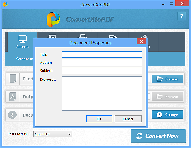 Specify Settings for PDF Conversion