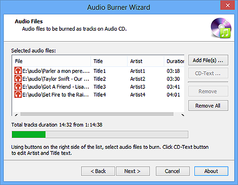 Add Audio Files