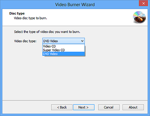 Choose Video Disc Type & Add Source Video Files