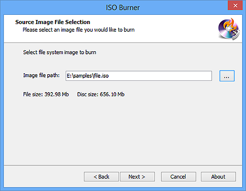 Choose ISO File